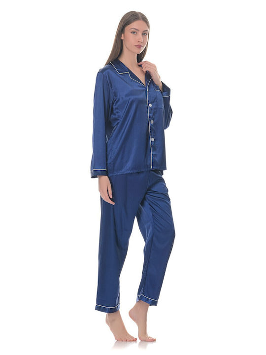 Fuanna Summer Women's Pyjama Set Blue