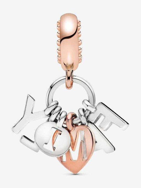 Pandora Charm Familie aus Roségold Vergoldetem Silber