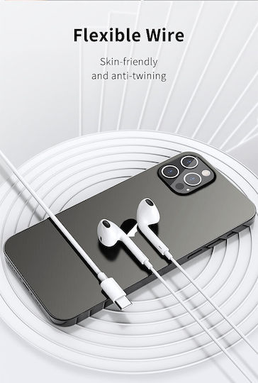 Recci Rep-l27 In-ear Handsfree Ακουστικά με Βύσμα USB-C Λευκό