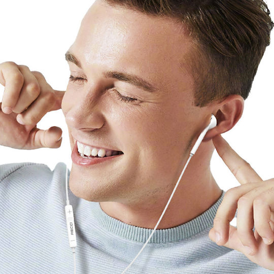 Recci Rep-l07 In-ear Handsfree Ακουστικά με Βύσμα 3.5mm Λευκό