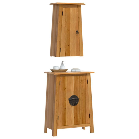vidaXL Ντουλάπι Μπάνιου 59x32x80cm Καφέ