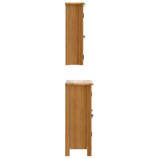 vidaXL Ντουλάπι Μπάνιου 59x32x80cm Καφέ