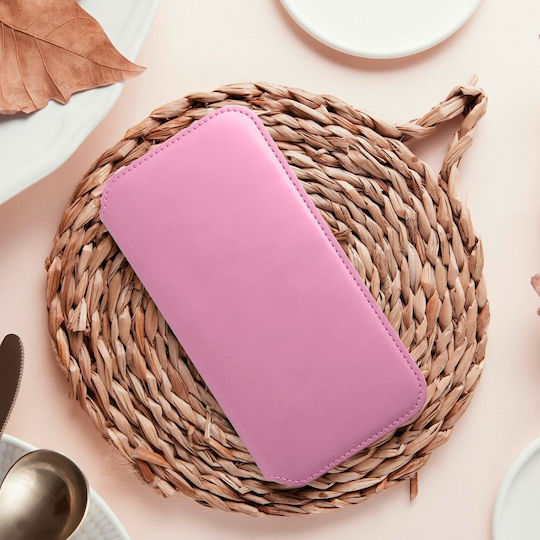 Dual Pocket Book Plastic Roz (Redmi Note 13 Pro 4G / Poco M6 Pro 4G )