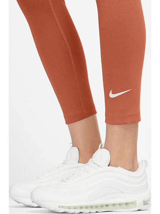 Sportswear Women's Cropped Training Legging High Waisted Orange