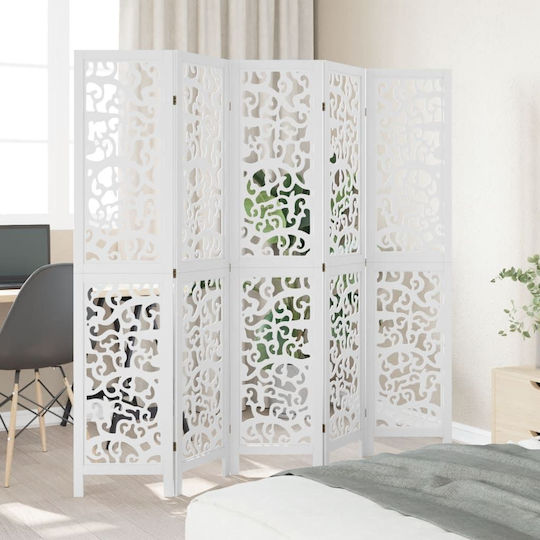 vidaXL Διακοσμητικό Παραβάν Ξύλινο με 5 Φύλλα 175x180cm