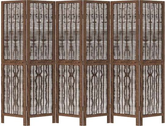 vidaXL Decorative Room Divider Wooden with 6 Panels 210x160cm