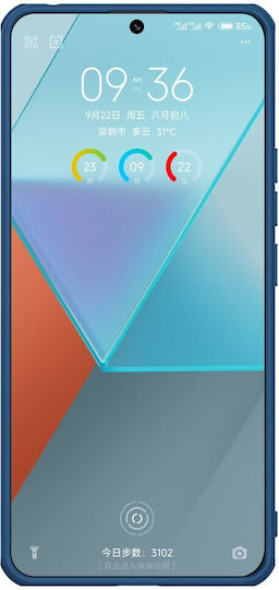 Nillkin Super Frosted Pro Задна корица Силикон / Пластмаса 0.5мм Устойчив Син (Redmi Note 13 Pro 5G - Превод: Redmi Note 13 Pro 5G) 57983119751