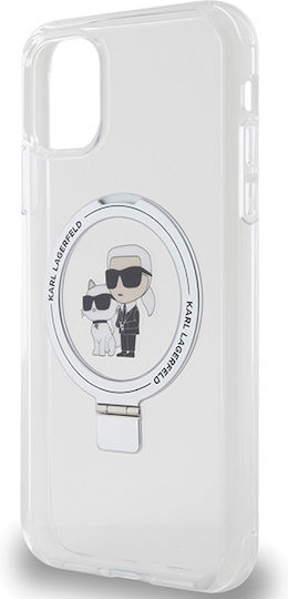 Karl Lagerfeld Karl&choupette Glitter Magsafe Back Cover Πλαστικό Λευκό (iPhone XR)