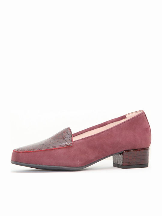 Велурени Токчета с Нисък ток Бордо
