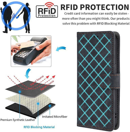 Brush Magnetic Wallet Albastru (TCL 50 SE - TCL 50 SE)
