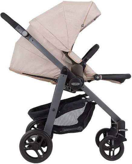 Graco Evo Trio Ρυθμιζόμενο Καρότσι 2 σε 1 Kατάλληλο για Nεογέννητο Μπεζ 9kg
