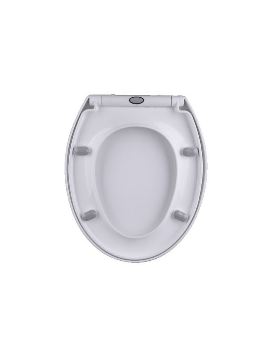 Ankor Capac WC Închidere lentă Plastic 43x36.8cm Alb