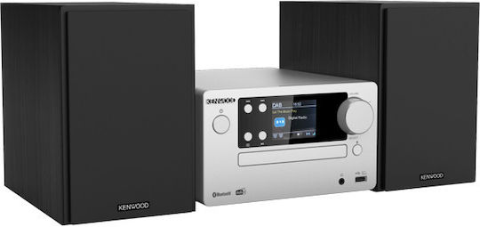 Kenwood Sistem audio 2.1 M-725DAB-S 50W cu CD / Media digitale Player și Bluetooth Argintiu