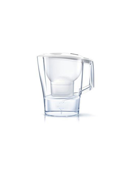 Brita Aluna Plastic Jug White with 1 Replacement Filter 2400ml
