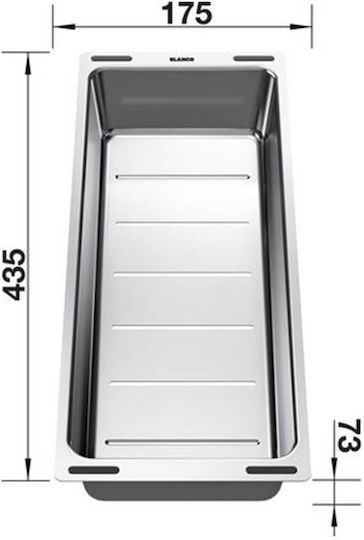 Blanco 227 689 Μπωλ Αποστράγγισης Νεροχύτη Inox Ασημί