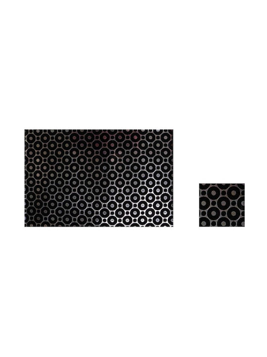 Espiel Coaster Fabric Black - White 10x10cm 24pcs