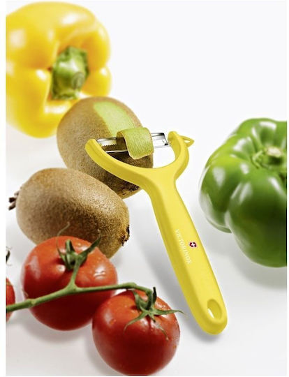 Victorinox Micro Serrated Obst- & Gemüseschäler/Reiniger mit Klinge Julienne aus Kunststoff Yellow