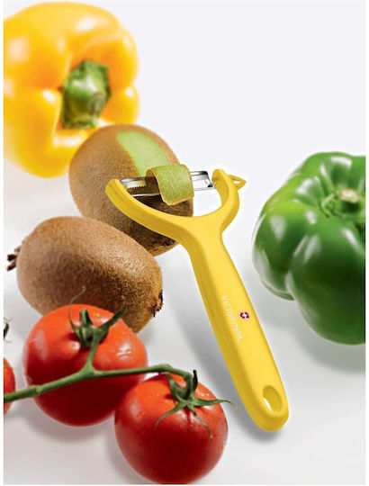 Victorinox Micro Serrated Obst- & Gemüseschäler/Reiniger mit Klinge Julienne aus Kunststoff Yellow