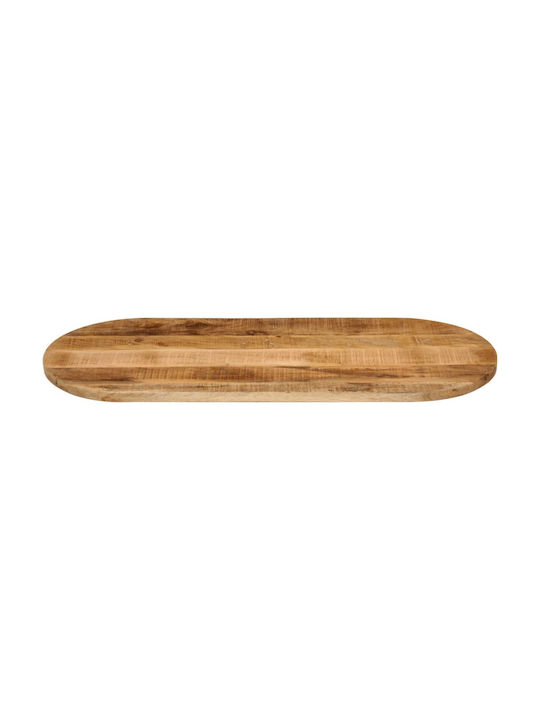 vidaXL Oval Table Surface made of Solid Wood in Brown Color 80x40x3.8cm 370112 1pcs