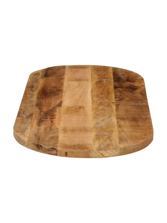 vidaXL Oval Table Surface made of Solid Wood in Brown Color 90x40x3.8cm 370113 1pcs