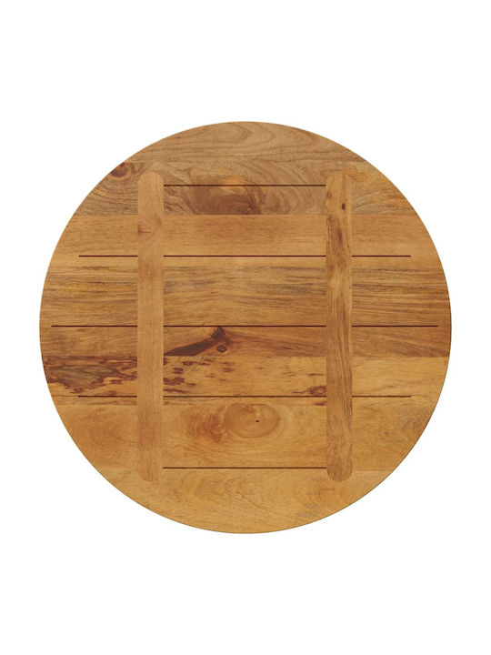 vidaXL Rund Tischoberfläche aus Massivholz in Braun Farbe 90x90x3.8cm 370081 1Stück