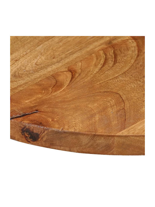 vidaXL Rund Tischoberfläche aus Massivholz in Braun Farbe 90x90x3.8cm 370081 1Stück