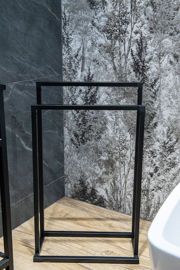 AWD Interior Freistehender Kleiderständer Badezimmer Einzeln ​45.5x45.5cm Schwarz