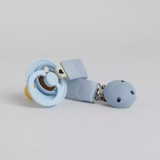 Bibs Blue Fabric Pacifier Ribbon