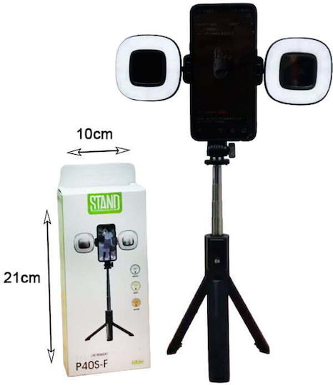 P40S-F Ring Light 7.8cm With Desktop Tripod and Mobile Phone Holder