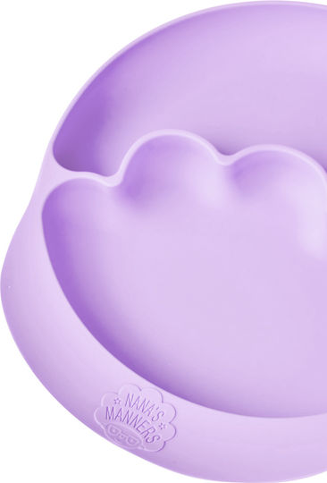 Nana's Manners Baby Food Plate Nana's Manners made of Silicone Purple