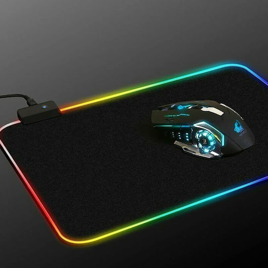Edman Gaming Mouse Pad XXL (900mm) με RGB Φωτισμό μέσω USB Μαύρο