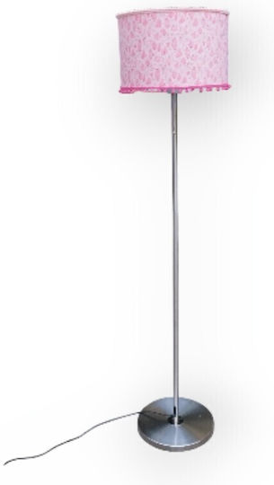 Oxygen Dusty Pink Floor Lamp H155xW1.55cm. with Socket for Bulb E27 Pink