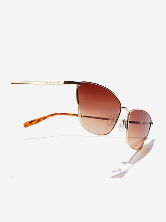 Hawkers Fresh Women's Sunglasses with Gold Metal Frame and Red Gradient Lens HFRE23DWM0