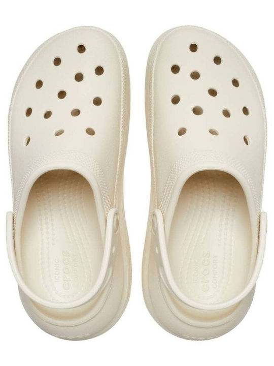Crocs Classic Crush Ανατομικά Σαμπό Μπεζ