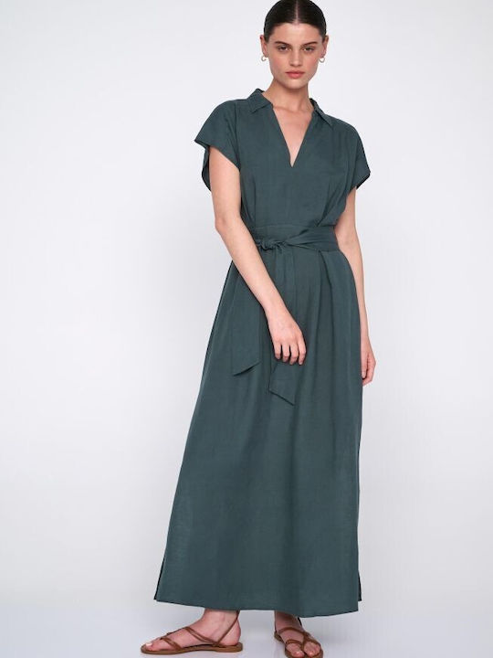 Ale - The Non Usual Casual Sommer Maxi Kleid Green Soap