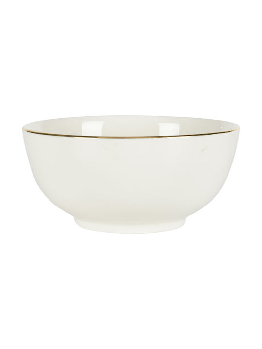 Siaki Collection Μπωλ Σερβιρίσματος Στρογγυλό από Πορσελάνη Λευκό με Διάμετρο 19εκ.