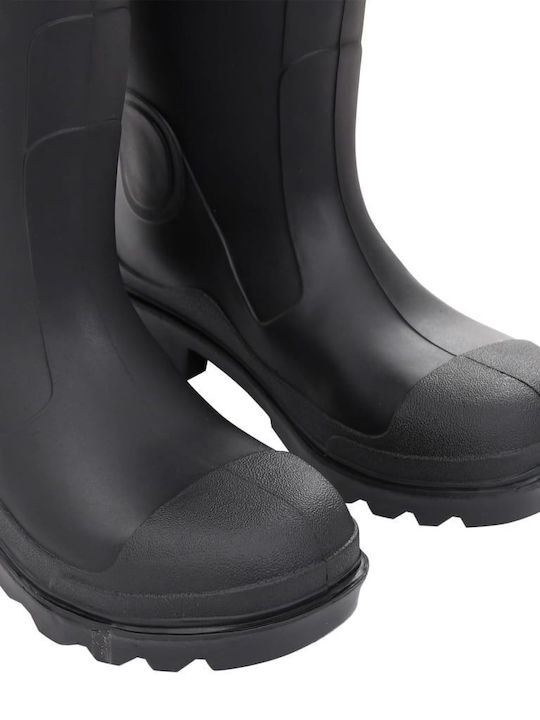 vidaXL Non-Slip Work Wellies Black