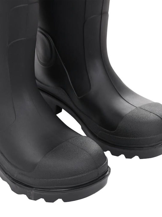 vidaXL Неслипващи Работни ботуши Черен