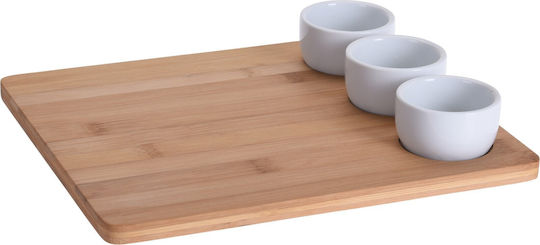 Excellent Houseware Πλατώ Σερβιρίσματος για Σούσι από Πορσελάνη 28x24εκ. 4τμχ