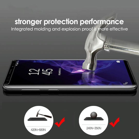 Uv Flüssigkeit gekrümmt voll Kleber voll Bildschirm gehärtetes Glas Galaxy S9 Plus