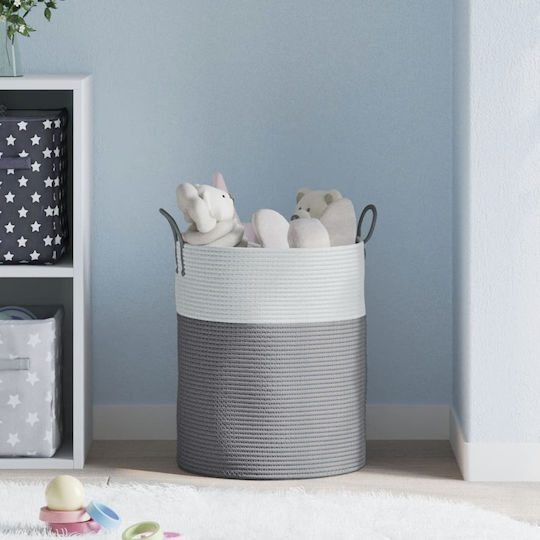 vidaXL Storage Basket Fabric Gray 38x38x46cm 1pcs