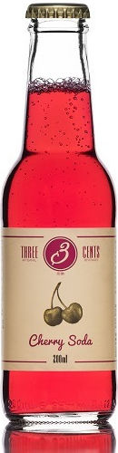 Three Cents Soft Drink Cherry with Carbonation in Glass Bottle 200ml