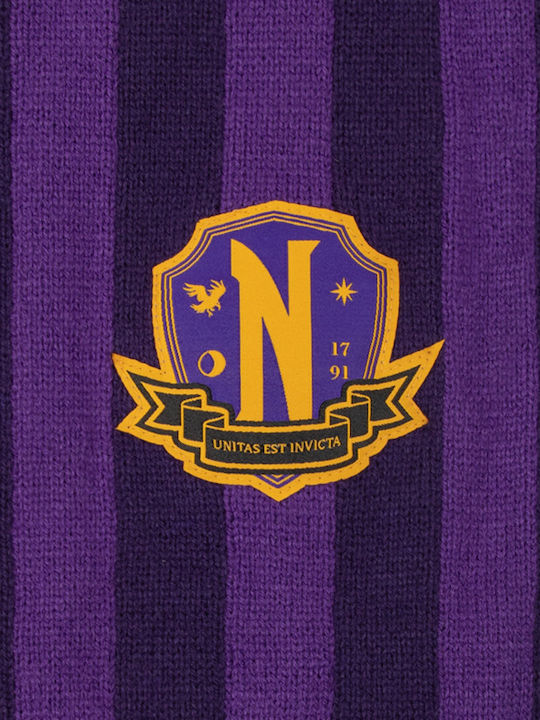 Wednesday - Nevermore Academy Women's Wool Scarf Purple