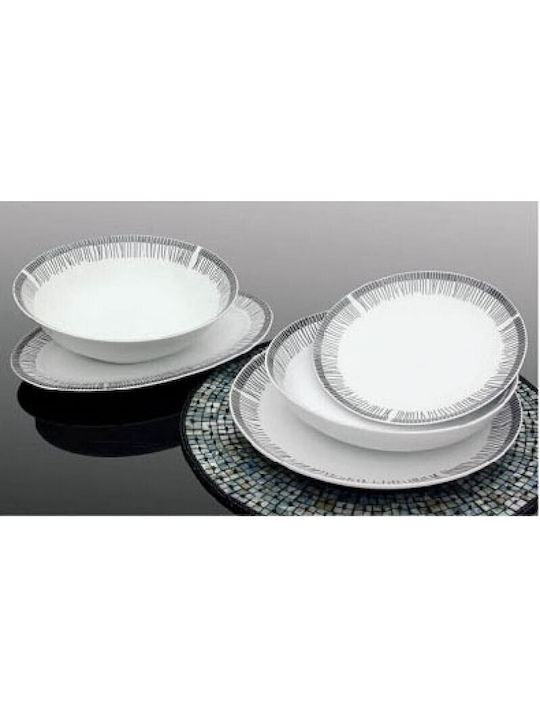 Καρβούνης Porcelain Dinnerware Set White 20pcs