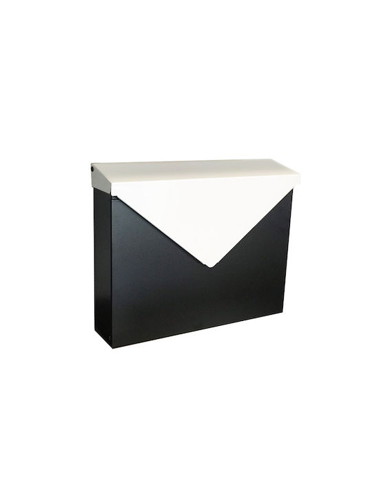 Viometal LTD Γραμματοκιβώτιο Εξωτερικού Χώρου Μεταλλικό σε Μαύρο Χρώμα
