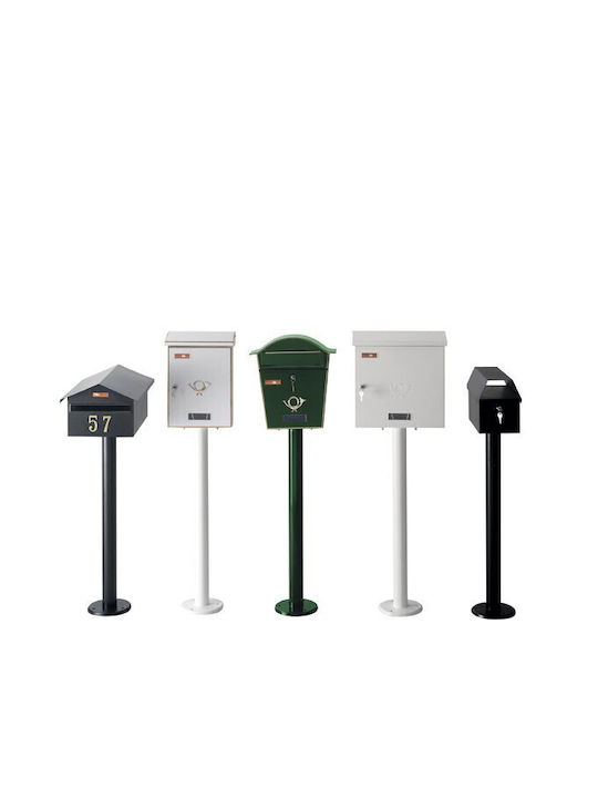 Viometal LTD Κολώνα Γραμματοκιβώτιο Μεταλλικό σε Πράσινο Χρώμα