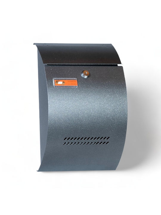 Viometal LTD Valencia 101 Outdoor Mailbox Metallic Charcoal 21.5x10x32.5cm
