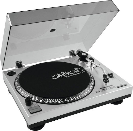 Omnitronic BD-1380 10603043 Turntables with Preamp Silver