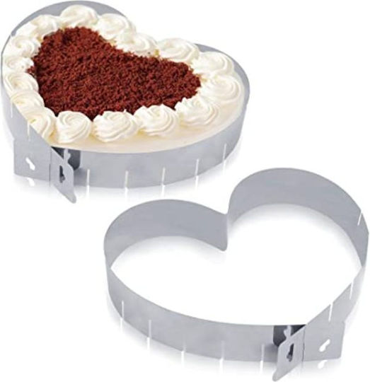 Adjustable Inox Heart-Shaped Cake Ring