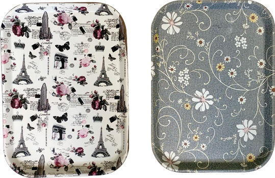 AGC Kunststoff Rechteckig Serviertablett 35.5x25cm 00109299 2Stück AGC Kunststoff Rechteckig Serviertablett 35.5x25cm 00109299 2Stück